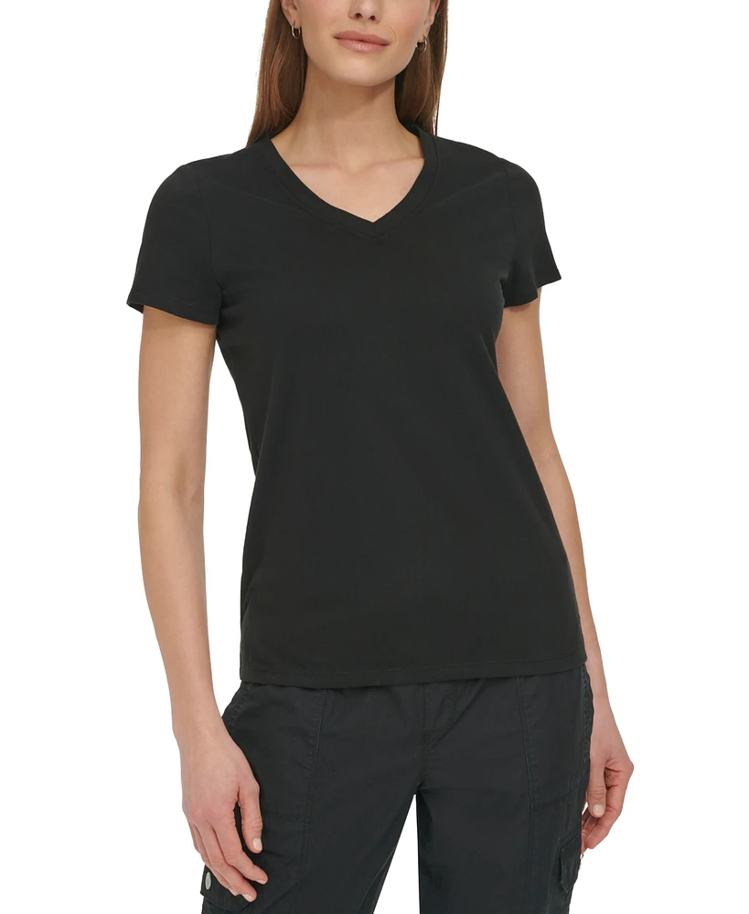 Dkny Sport Women's V-Neck Short-Sleeve T-Shirt