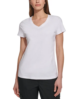 Dkny Sport Women's V-Neck Short-Sleeve T-Shirt