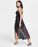 Bar Iii Women's Sleeveless Ruffled Maxi Dress, Created for Macy's