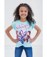 Marvel Spidey and His Amazing Friends Spider-Man Miles Morales Ghost-Spider Girls 3 Pack T-Shirts Toddler |Child