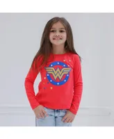 Dc Comics Justice League Batman Superman Wonder Woman Girls 3 Pack Long Sleeve T-Shirts Toddler Child