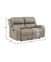 White Label Aubrey 62" Double Reclining Love Seat