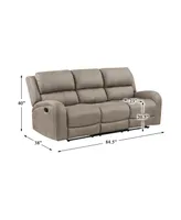 White Label Aubrey 85" Double Reclining Sofa