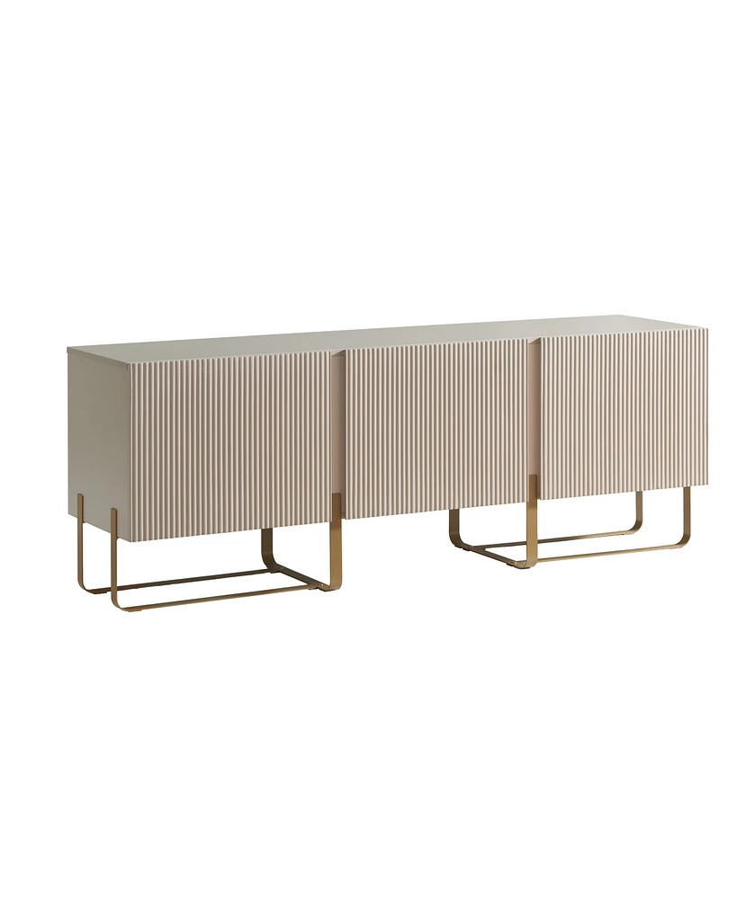 Furniture of America 60" Mdf Milo Modern Composite Three Cabinet Tv Stand
