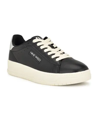 Nine West Women's Dunnit Lace-Up Round Toe Casual Sneakers