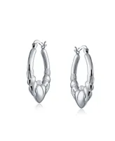 Bling Jewelry Bff Love Lightweight Heart Celtic Irish Friendship Claddagh Hoop Earrings Sterling Silver 1 Inch Diameter