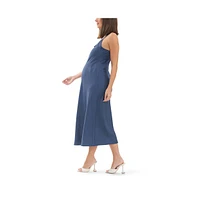 Ripe Maternity Harlow Slip Dress Deep Blue