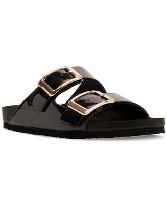 Madden Girl Bodie Buckle Footbed Slide Sandals