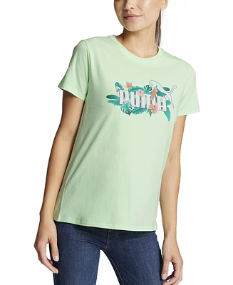 Puma Women's The Tropics Cotton Logo-Graphic T-Shirt