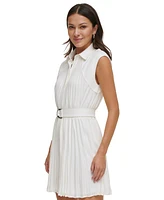 Dkny Women's Sleeveless Pleated Dress