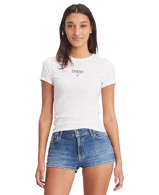Tommy Jeans Women's Slim-Fit Essential Logo Graphic T-Shirt