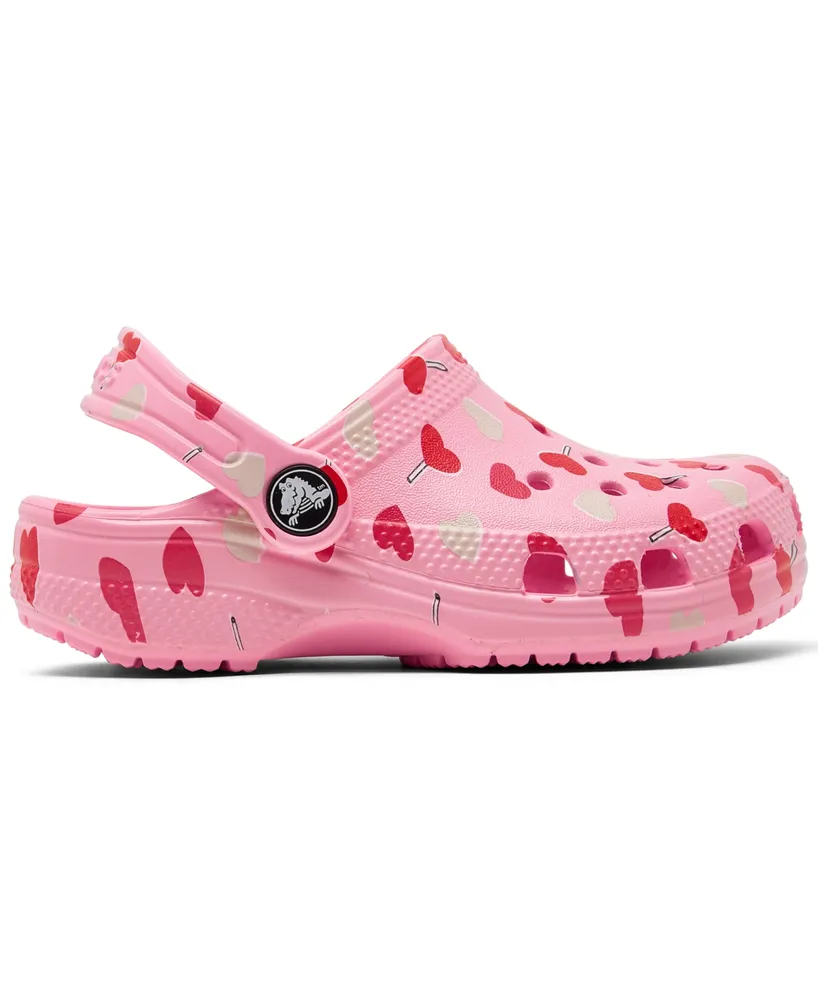 Crocs Toddler Girls Hearts Classic Clog Sandals from Finish Line