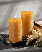 Vance Kitira 6" Timber Pillar Candles, Set of 2