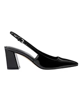 Marc Fisher Women's Lethe Block Heel Pointy Toe Dress Pumps