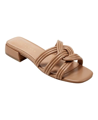 Marc Fisher Ltd Women's Casara Slip-On Square Toe Dress Sandals