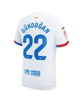 Men's Nike Ilkay Gundogan White Barcelona 2023/24 Away Match Authentic Player Jersey