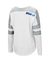 Women's Colosseum White Kentucky Wildcats Trey Dolman Long Sleeve T-shirt