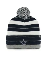 Men's '47 Brand Navy Dallas Cowboys Powerline Cuffed Knit Hat with Pom