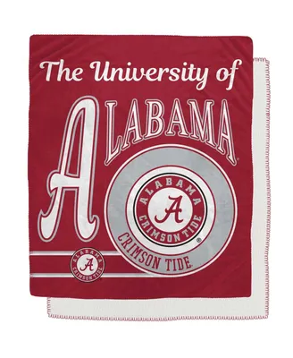 Alabama Crimson Tide 50" x 60" Retro Emblem Flannel Fleece Sherpa Blanket