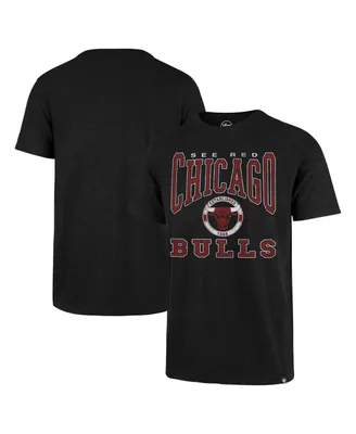 Men's '47 Brand Black Distressed Chicago Bulls All Out Scrum T-shirt