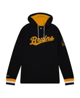 Men's Mitchell & Ness Black Boston Bruins 100th Anniversary Legendary Raglan Pullover Hoodie