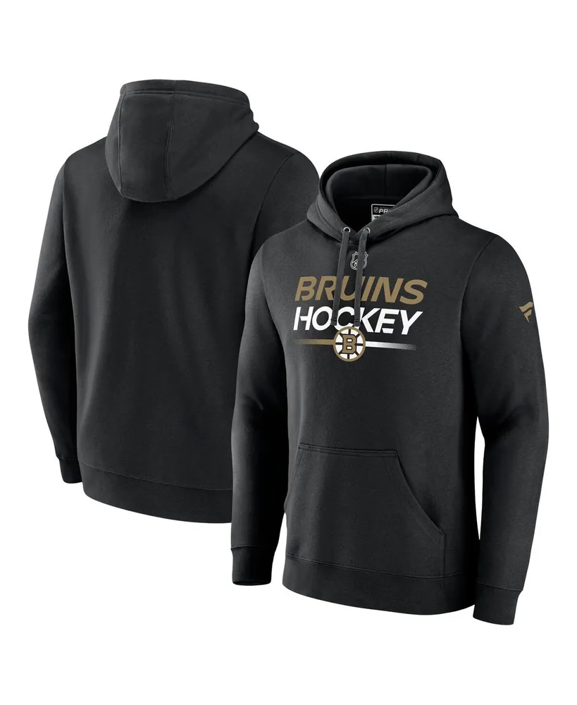 Men's Fanatics Black Boston Bruins Authentic Pro Pullover Hoodie