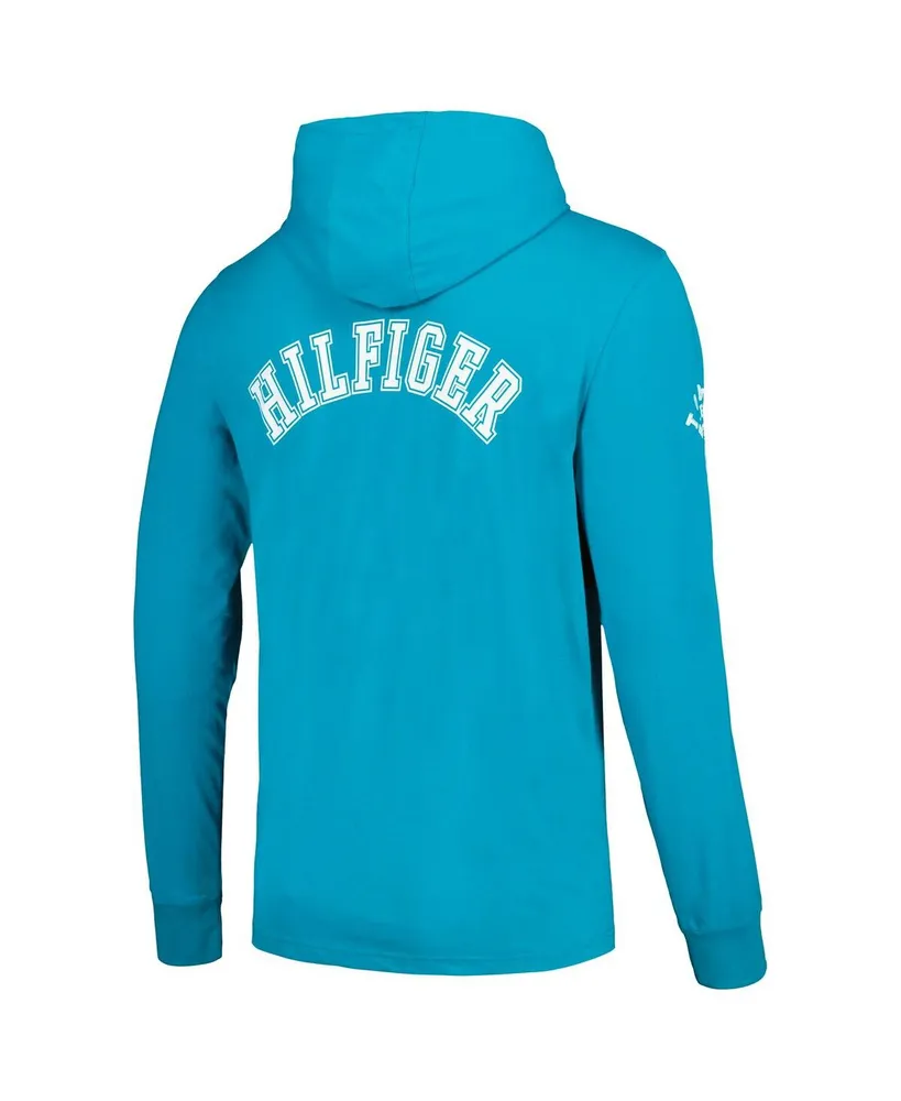 Men's Tommy Hilfiger Aqua Miami Dolphins Morgan Long Sleeve Hoodie T-shirt