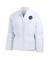 Women's Wear by Erin Andrews White Denver Broncos Packaway Full-Zip Puffer Jacket