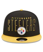 Men's New Era Black, Gold Pittsburgh Steelers Headline 9FIFTY Snapback Hat