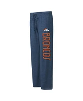 Women's Concepts Sport Navy, Orange Distressed Denver Broncos Muscle Tank Top and Pants Lounge Set