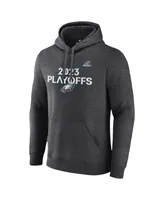 Men's Fanatics Heather Charcoal Philadelphia Eagles 2023 Nfl Playoffs Fleece Pullover Hoodie