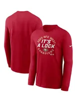 Men's Nike Scarlet San Francisco 49ers 2023 Nfc West Division Champions Locker Room Trophy Collection Long Sleeve T-shirt
