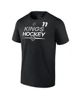 Men's Fanatics Anze Kopitar Black Los Angeles Kings Authentic Pro Prime Name and Number T-shirt