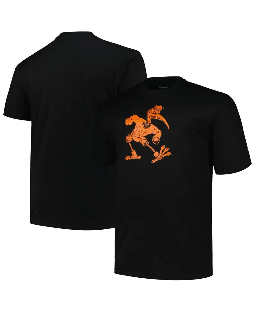 Men's Profile Black Miami Hurricanes Big and Tall Pop T-shirt