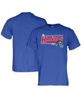 Men's and Women's Blue 84 Royal Kansas Jayhawks 2023 Guaranteed Rate Bowl T-shirt