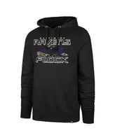 Men's '47 Brand Black Baltimore Ravens Flock Regional Headline Pullover Hoodie