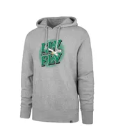 Men's '47 Brand Gray Philadelphia Eagles Fly Regional Headline Pullover Hoodie