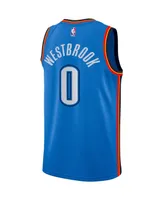 Men's Nike Russell Westbrook Blue Oklahoma City Thunder Swingman Player Jersey - Icon Edition