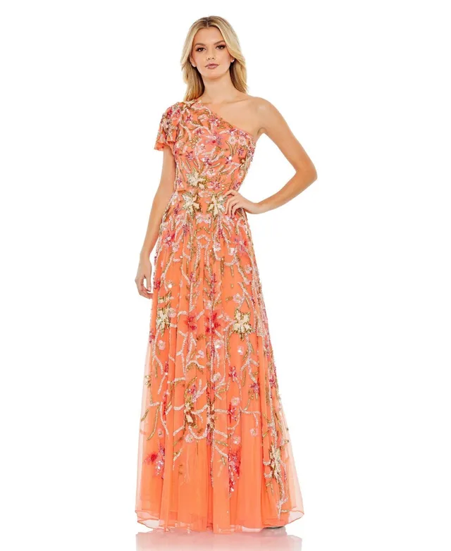 chiffon prom dress Jovani 000297 - Butterfly Motif Chiffon Prom Dress 8 / White main image 0