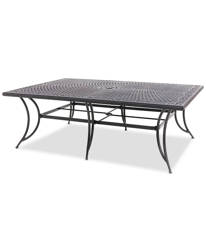 Wythburn Mix and Match 84" x 60" Cast Aluminum Outdoor Dining Table