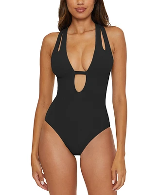 Becca Women's Pucker Up Tear Drop One-Piece Swimsuit