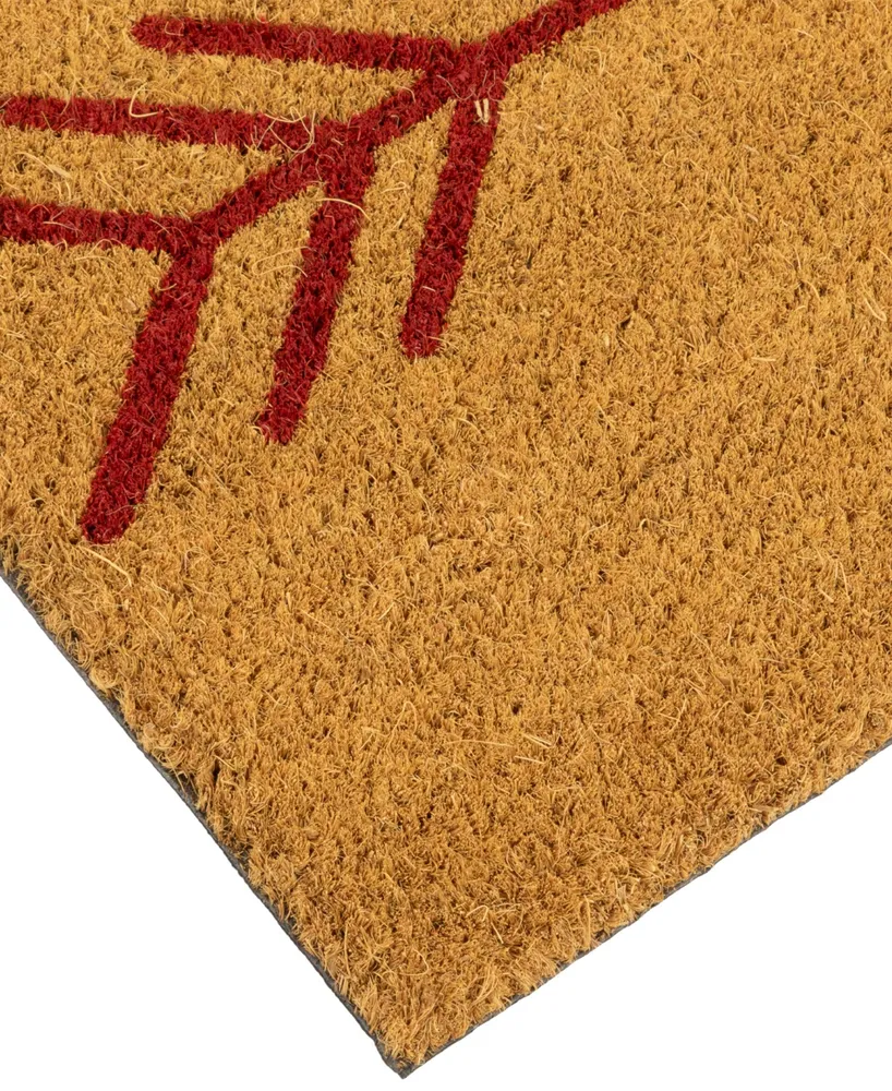 Northlight Natural Coir "Love" Arrow Outdoor Doormat 18" x 30"