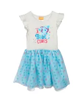 Blue's Clues & You! Girls Tulle Short Sleeve Dress Heather Grey