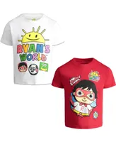 Ryans World Red Titan Combo Panda 2 Pack T-Shirts Toddler |Child Boys