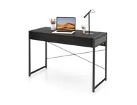 2-Drawer Home Office Desk with Steel Frame