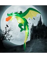 5 Ft Hanging Halloween Inflatable Fire-breathing Dragon Flying Decoration Yard