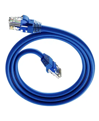 5 Core Cat 6 Ethernet Cable • 3 ft 10Gbps Network Patch Cord • High Speed RJ45 Internet Lan Cable Et 3FT Blu