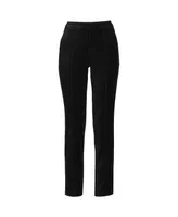 Lands' End Women's Velvet High Rise Pin tuck Pencil Ankle Pants