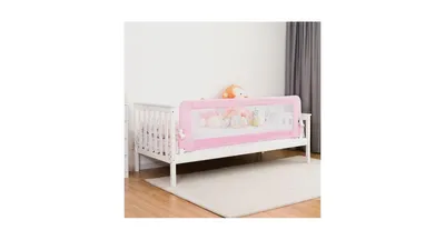 69" Breathable Baby Toddlers Bed Rail Guard Safety Swing Down