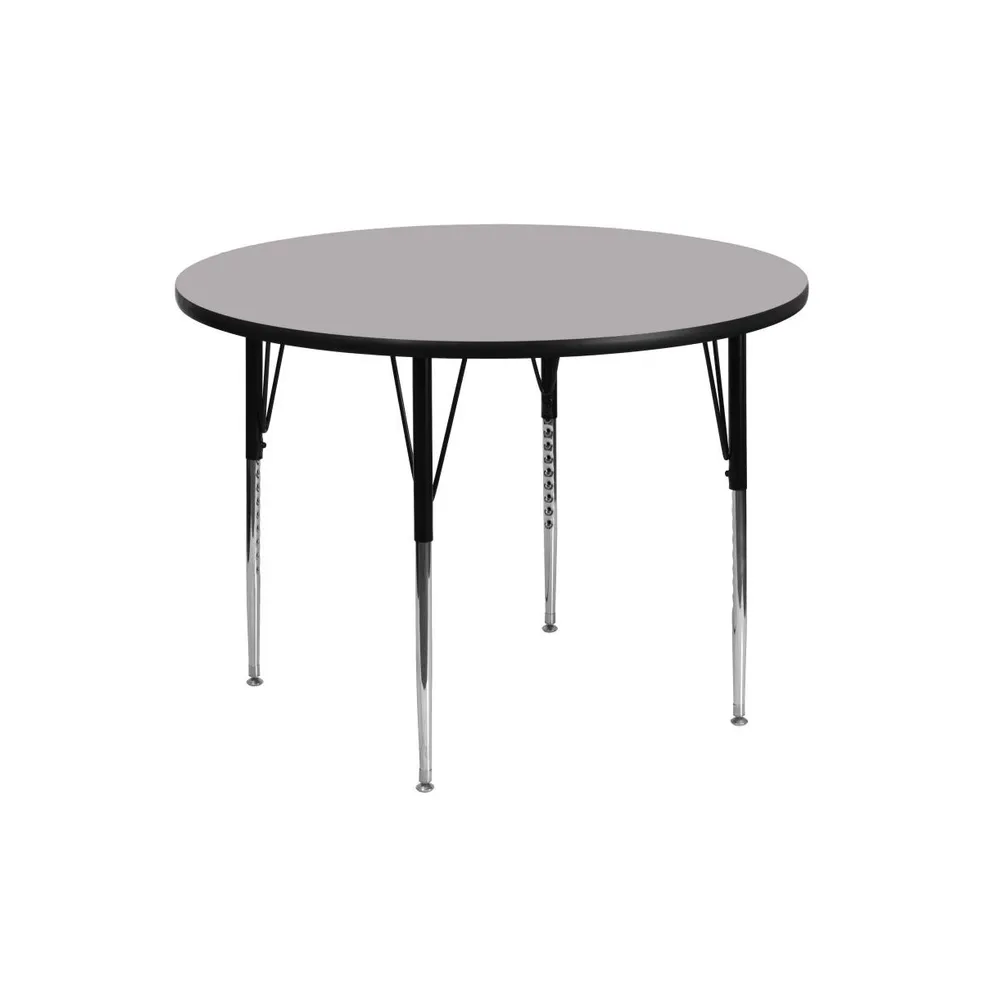 Emma+Oliver 42" Round Laminate Adjustable Activity Table